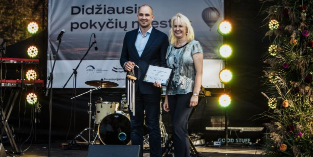 Jonavos meras M. Sinkevičius  džiaugiasi „Pokyčių miesto“ titulu –  dėkoja miestiečiams už aktyvumą